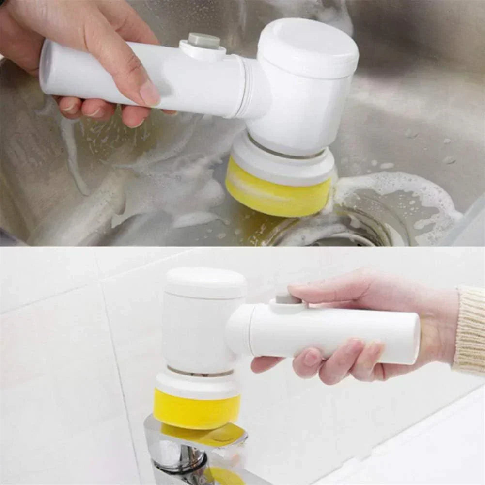 "5-in-1 Cleaning Magic Electric Brush – Powerful, Rechargeable & Effortless Deep Cleaning Tool"